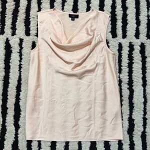 J. Crew Light Pink Peach Satin Cowl Neck Blouse